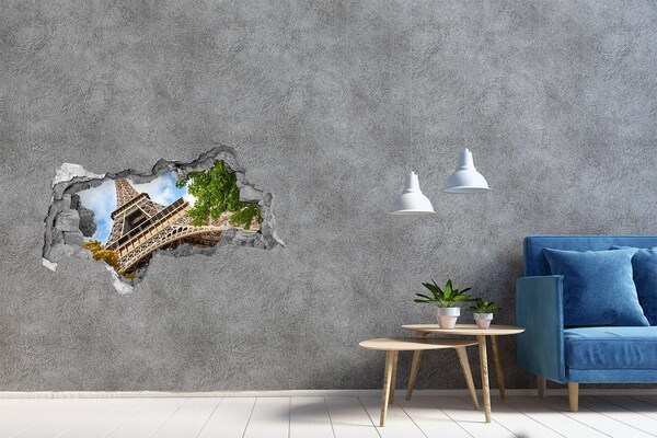 Hole in the wall sticker The Eiffel Tower in Paris