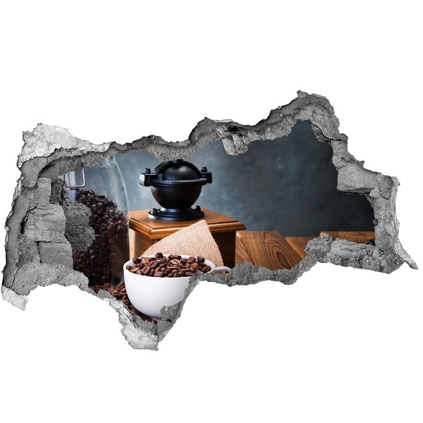 Hole wall sticker Coffee in a home cafe