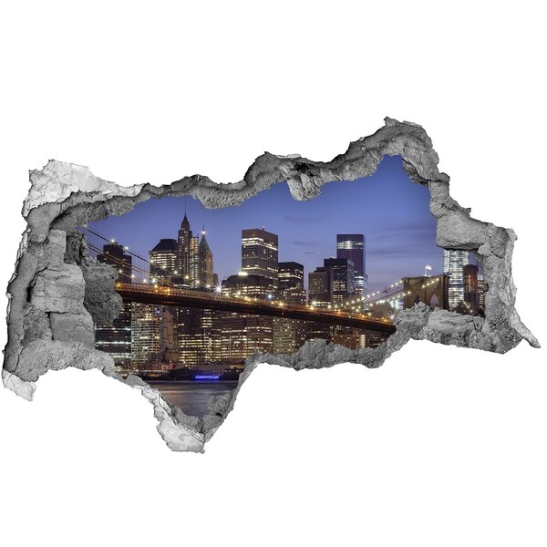 Hole wall sticker View of the New York skyline