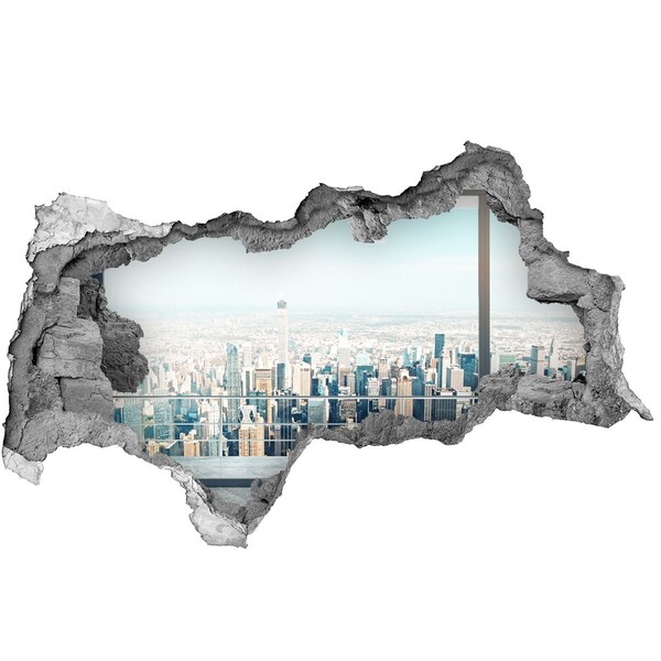 Hole in the wall decal View of New York