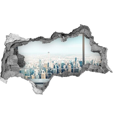 Hole in the wall decal View of New York