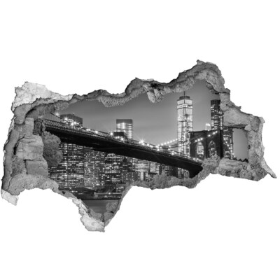 Hole in the wall sticker New York Bridge