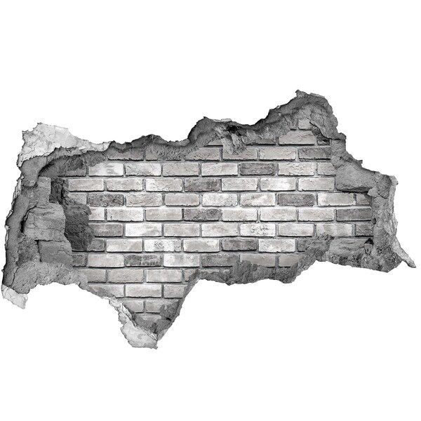 Hole in the wall sticker A ruined brick wall