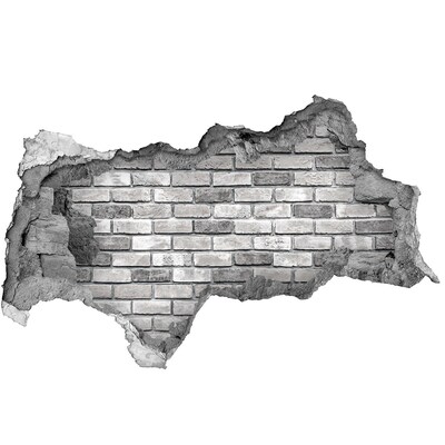 Hole in the wall sticker A ruined brick wall