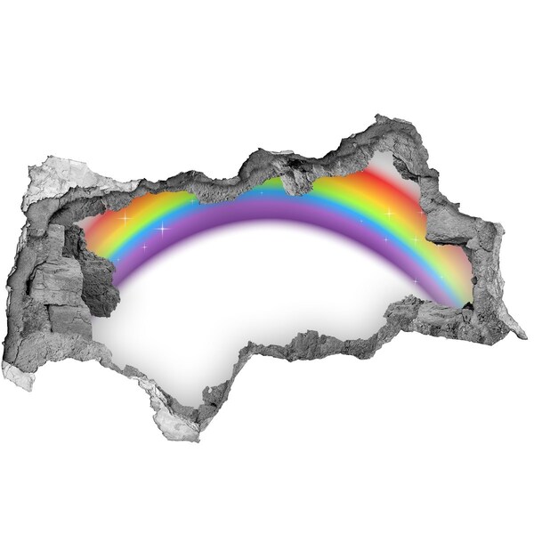 Hole wall sticker Rainbow light leak