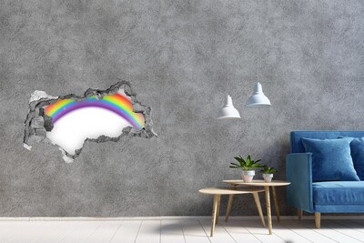 Hole wall sticker Rainbow light leak