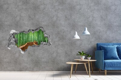Hole in the wall sticker Bamboo Forest Escape