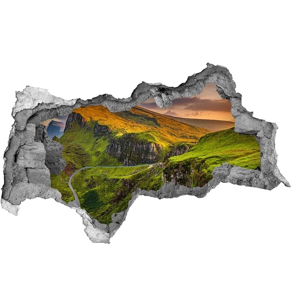 Hole in the wall decal Green Hills of Scotland