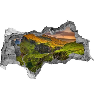 Hole in the wall decal Green Hills of Scotland