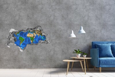 Hole wall sticker Bay of Worlds