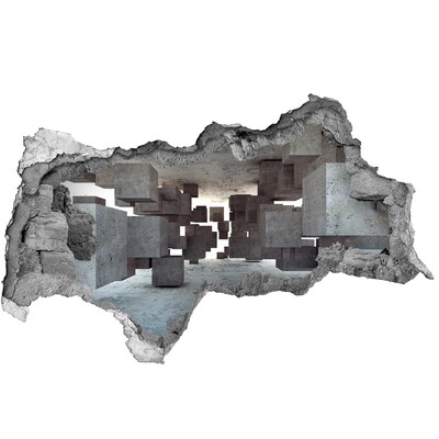 Hole wall sticker A transparent space in a surreal style