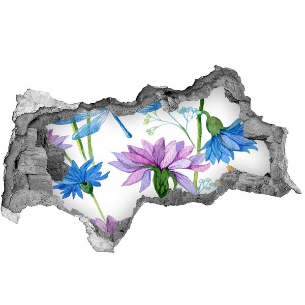 Hole wall sticker Hole in the Wall Floral Mural