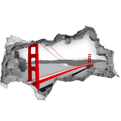 Hole in the wall sticker Golden Gate Bridge in California