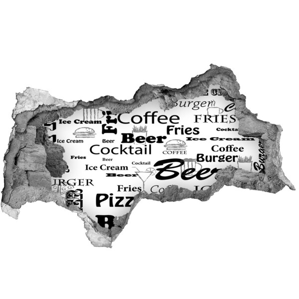 Hole wall sticker Culinary chaos