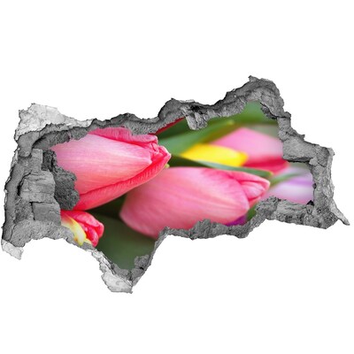 Hole in the wall decal A flower paradise behind the wall