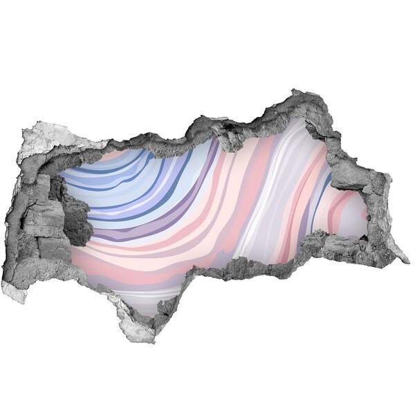 Hole wall sticker Colorful hole in the wall