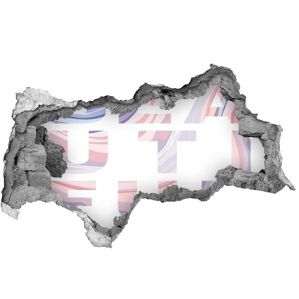 Hole in the wall decal Graffiti-style interior