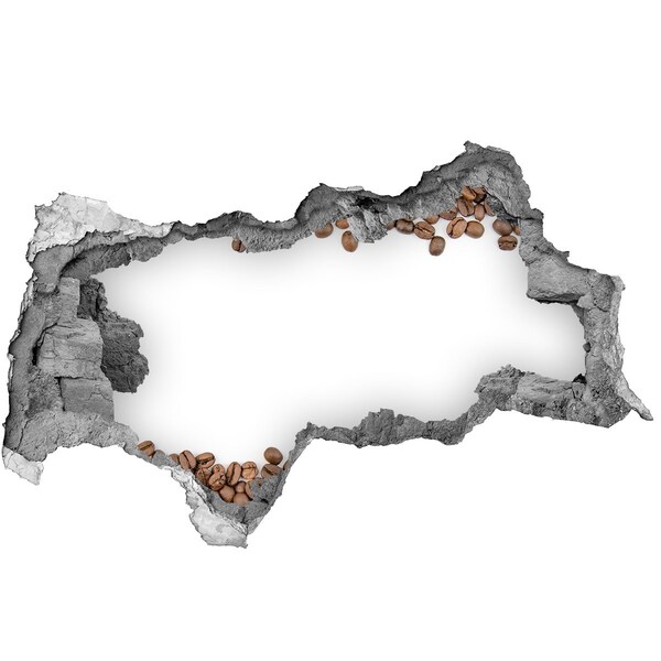 Hole in the wall sticker Broken coffee bean wall