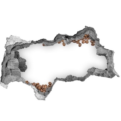 Hole in the wall sticker Broken coffee bean wall