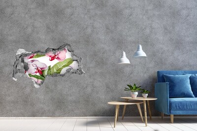 Hole in the wall decal A flower paradise behind the walls