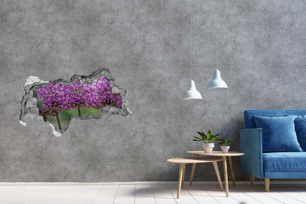 Hole wall sticker Flowers in bloom