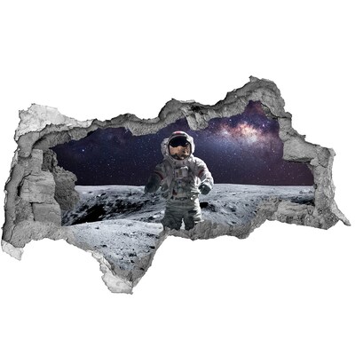 Hole in the wall decal Astronaut on the Moon