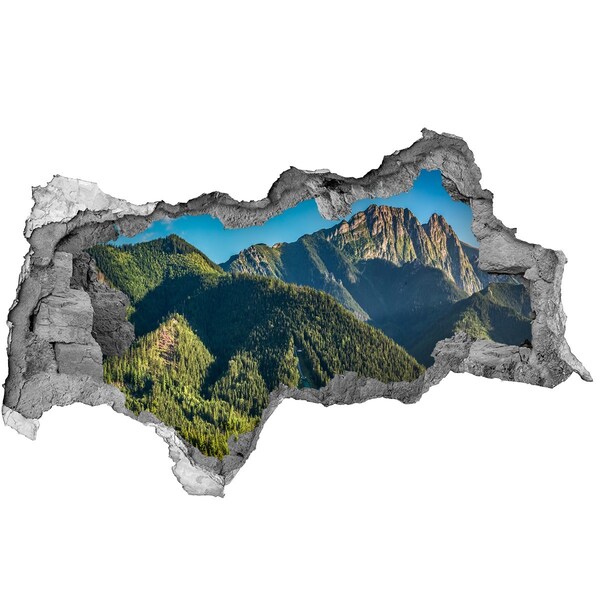 Hole in the wall decal Mountain landscape with a valley