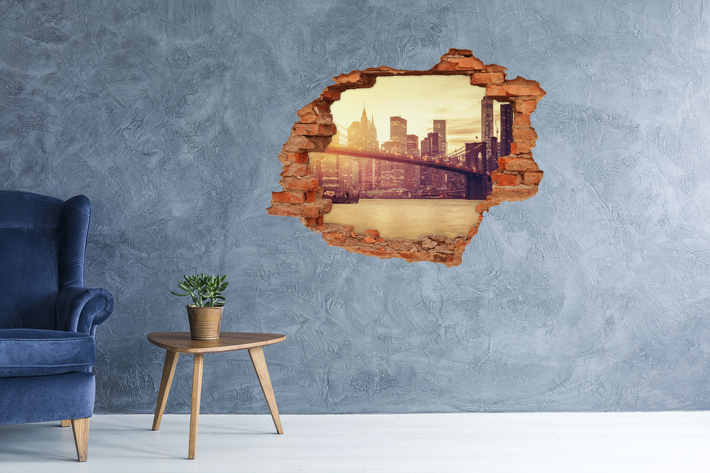 Hole in the wall sticker Manhattan New York