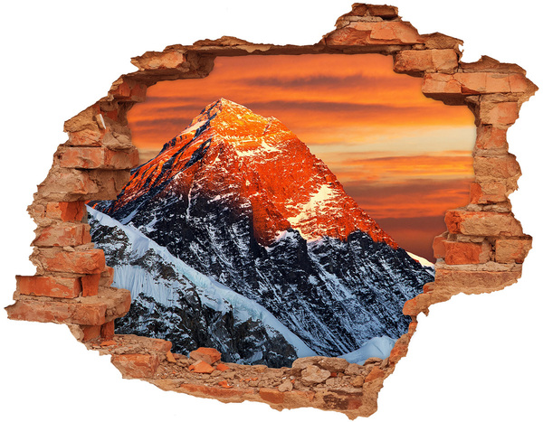 Hole wall sticker Everest peak