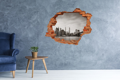 Hole wall sticker View of New York