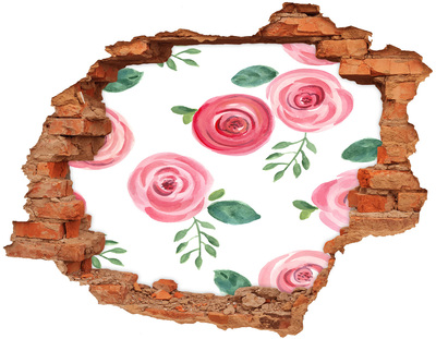 3D wall hole wallpaper Flower Hole in the Wall