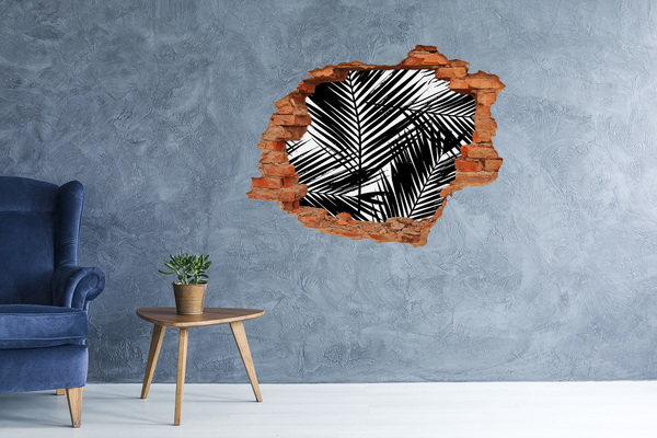 Hole wall sticker Palm leaves