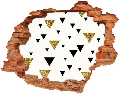 Hole in the wall decal Modern design with triangles