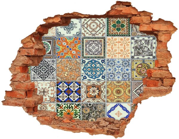 Hole wall sticker Moroccan-style tiles