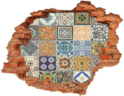 Hole wall sticker Moroccan-style tiles