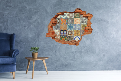 Hole wall sticker Moroccan-style tiles