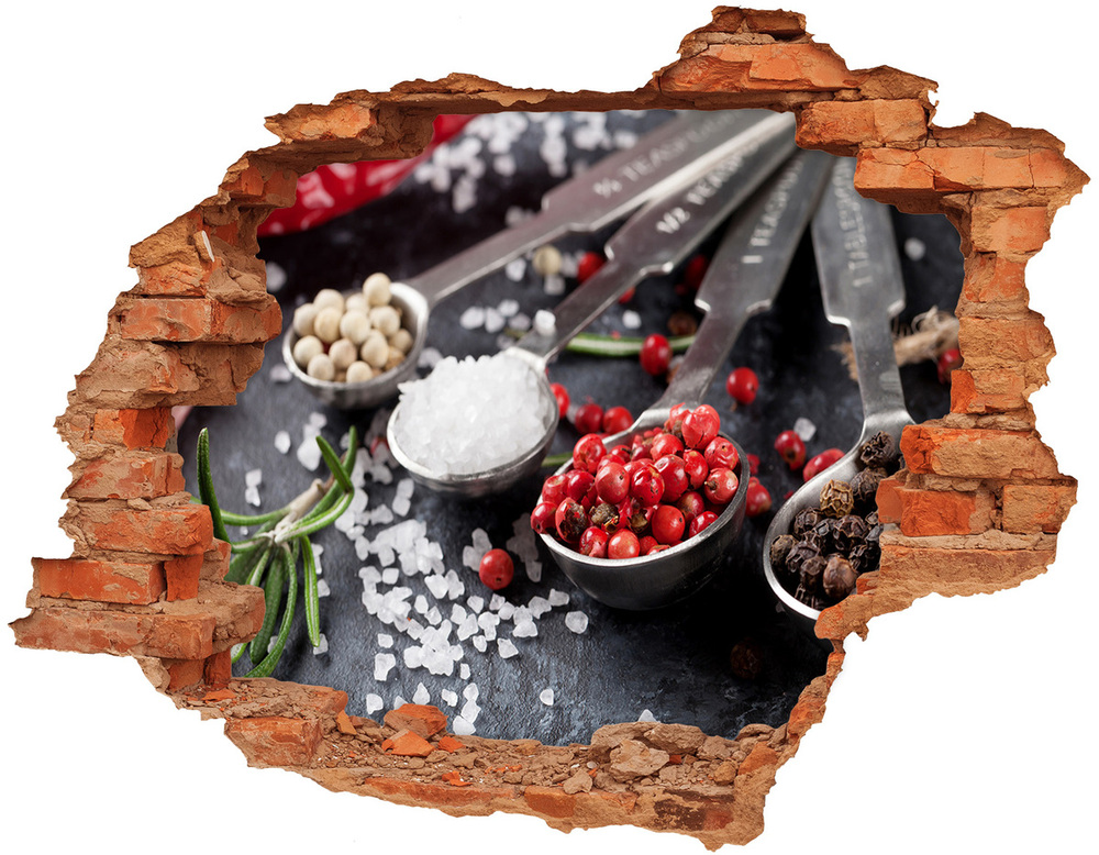 Hole in the wall decal Herbs and spices