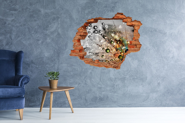 Hole in the wall sticker Crystal structure in light