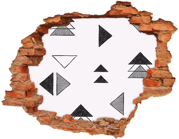 Hole in the wall decal Triangles