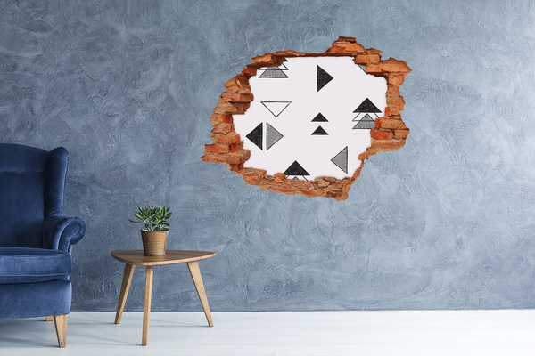 Hole in the wall decal Triangles