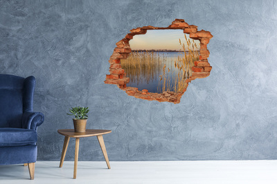 Hole in the wall sticker Bay with reeds