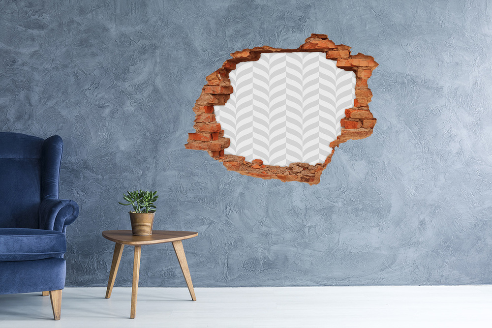 Hole in the wall decal Geometric background