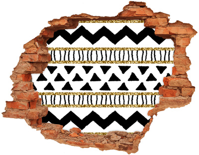 3D wall hole Ethnic background