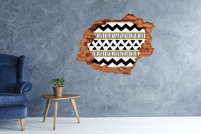 3D wall hole Ethnic background