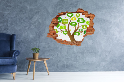 3D wall hole Ecological tree