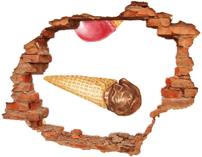 Hole wall sticker Ice-cream