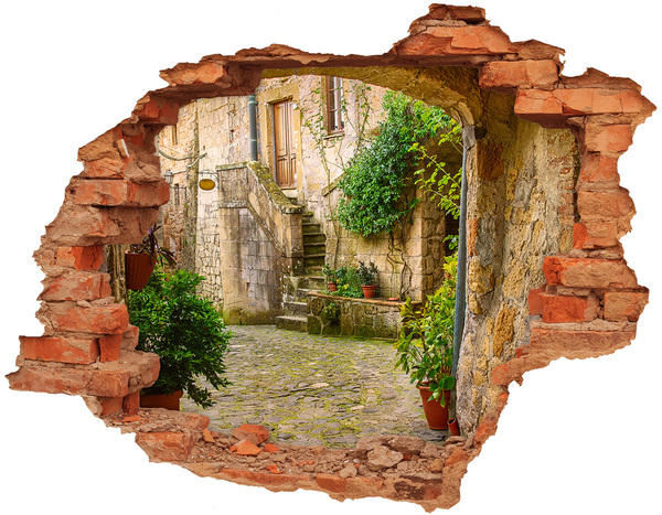 3D wall hole A charming courtyard in the old town
