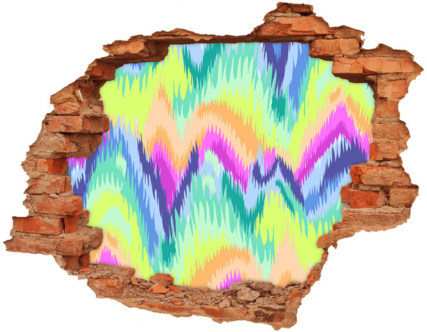 Hole in the wall sticker Rainbow background