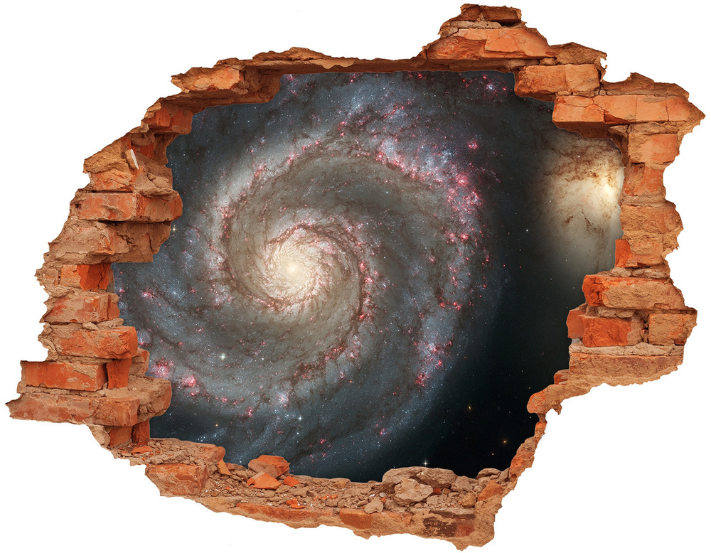 3D wall hole wallpaper Nebula