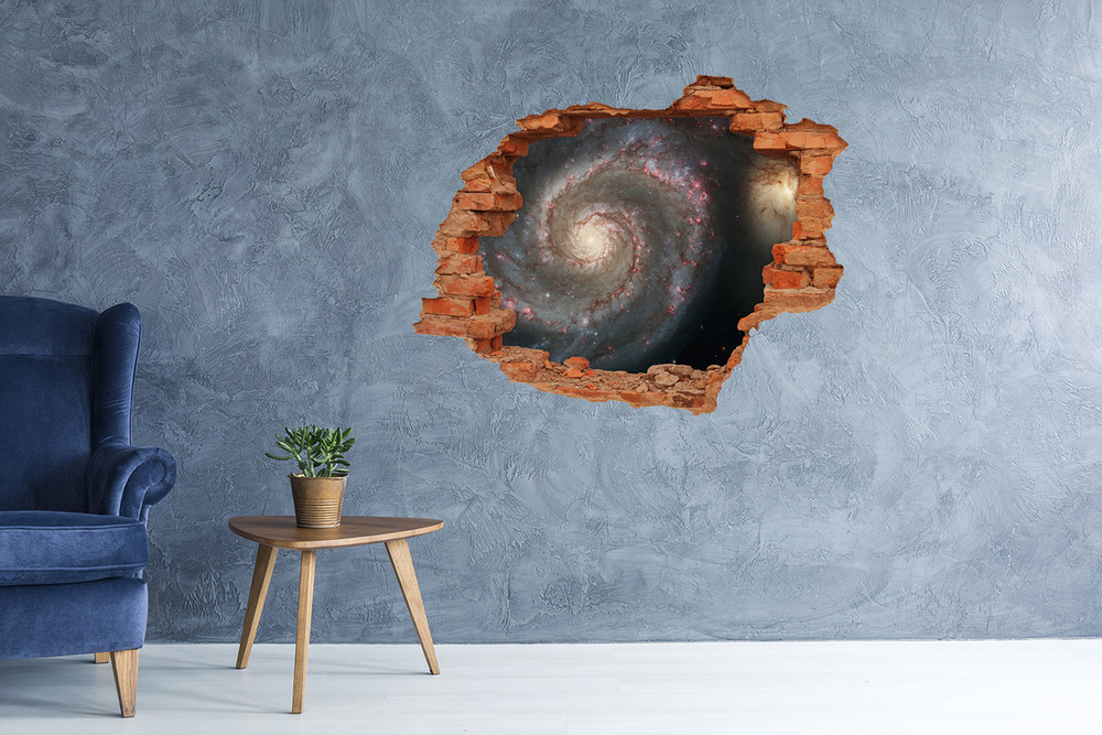 3D wall hole wallpaper Nebula